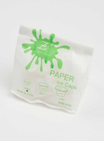 ECO Easy Cups für Tätowiertinte Tätowierfarbe 200 Stk. weiß 12 mm