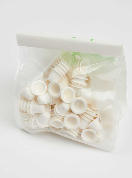 ECO Easy Cups für Tätowiertinte Tätowierfarbe 200 Stk. weiß 12 mm